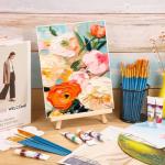 54‑Pack 8×10 Canvas & Easel Painting Kit