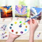 Cridoz 18‑Pack Mini Canvas & Easel Kit