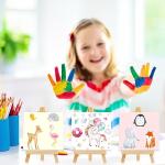 Mimorou 32‑Pack 3×3 Mini Canvas & Easel Kit