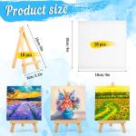 Gdotmely 18‑Pack Mini Canvas & Easel Kit