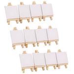 Tosnail 12‑Pack Mini Canvas & Easel Set