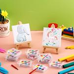 24‑Pack 3×3 Watercolor Canvas & Easel Kit