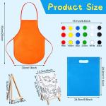 Tenceur 48‑Piece Kids Mini Canvas & Easel Kit