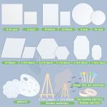 30‑Pack Mixed‑Shape Mini Canvas & Easel Kit