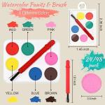 24‑Pack 3×3 Watercolor Canvas & Easel Kit