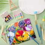 30‑Pack Mixed‑Shape Mini Canvas & Easel Kit