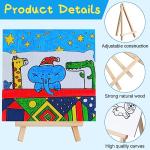 Tenceur 48‑Piece Kids Mini Canvas & Easel Kit