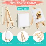24‑Pack 3×3 Watercolor Canvas & Easel Kit