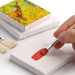 Tosnail 12‑Pack Mini Canvas & Easel Set