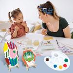 30‑Pack Mixed‑Shape Mini Canvas & Easel Kit