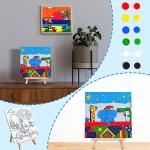 Tenceur 48‑Piece Kids Mini Canvas & Easel Kit