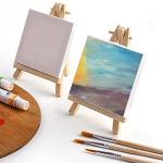 Tosnail 12‑Pack Mini Canvas & Easel Set