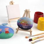 Tosnail 12‑Pack Mini Canvas & Easel Set