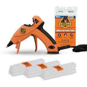Gorilla Mini Dual‑Temp Hot Glue Gun + 30 Sticks