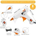 8‑Pack Multicolor Mini Hot Glue Gun Set with Nozzle