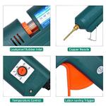 150W Full‑Size Hot Glue Gun with 6 Copper Nozzles