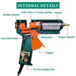 150W Full‑Size Hot Glue Gun with 6 Copper Nozzles