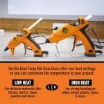 Gorilla Dual‑Temp Hot Glue Gun Kit with 45 Sticks