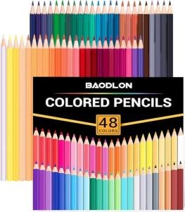 BAODLON Pre‑sharpened Colored Pencils – 48 ct