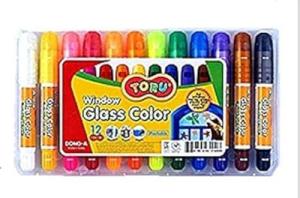 Toru Window Glass Crayon Markers – 12 color washable