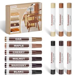 Wood Repair Wax Crayons – 12 pc touch‑up markers
