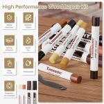 Wood Repair Wax Crayons – 12 pc touch‑up markers