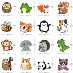 Cute Animal Sticker Pack – 200 pc vinyl decals