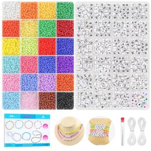 Dowsabel 10000pc Glass Seed Bracelet Kit