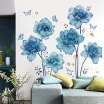 Large Floral Wall Stickers with Butterflies