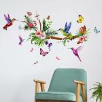 Colorful Hummingbird Wall Decals for Home Decor