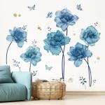 Large Floral Wall Stickers with Butterflies