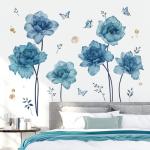 Large Floral Wall Stickers with Butterflies