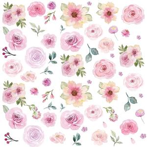 60 Pcs Floral Peel and Stick Wall Decals