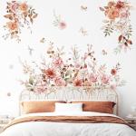 Boho Flower Vine Wall Stickers for Any Room