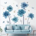 Large Floral Wall Stickers with Butterflies