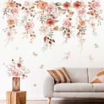Boho Flower Vine Wall Stickers for Any Room