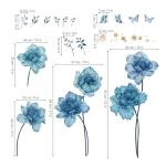 Large Floral Wall Stickers with Butterflies