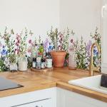 Big Plant Grass Wall Decals with Butterflies