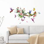 Colorful Hummingbird Wall Decals for Home Decor
