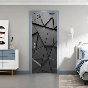 3D Abstract Geometric Peel and Stick Door Decals