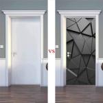 3D Abstract Geometric Peel and Stick Door Decals