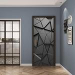 3D Abstract Geometric Peel and Stick Door Decals