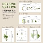 5-Piece 3D Teardrop Acrylic Mirror Wall Stickers