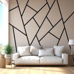 Black Geometric Vinyl Wall Decals for Any Room