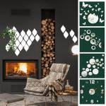 5-Piece 3D Teardrop Acrylic Mirror Wall Stickers