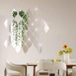 5-Piece 3D Teardrop Acrylic Mirror Wall Stickers