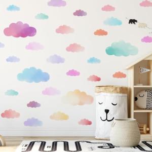 Colorful Clouds Wall Decals for Nursery and Playroom