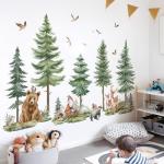 Mountain Tree Wall Stickers for Kids' Rooms