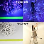 Solhice Blacklight Curtain String Lights with Remote