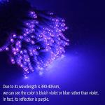 Solhice Blacklight Curtain String Lights with Remote